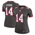 Women's Nike Tampa Bay Buccaneers Chris Godwin Pewter Alternate Legend Player NFL Performance Top