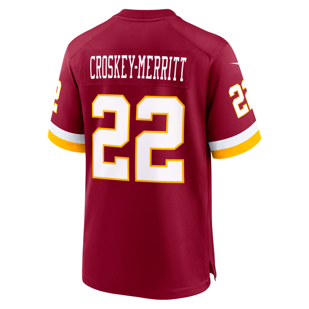 Men's Nike Washington Commanders Jacory Croskey-Merritt White Game Super Bowl Era NFL Jersey