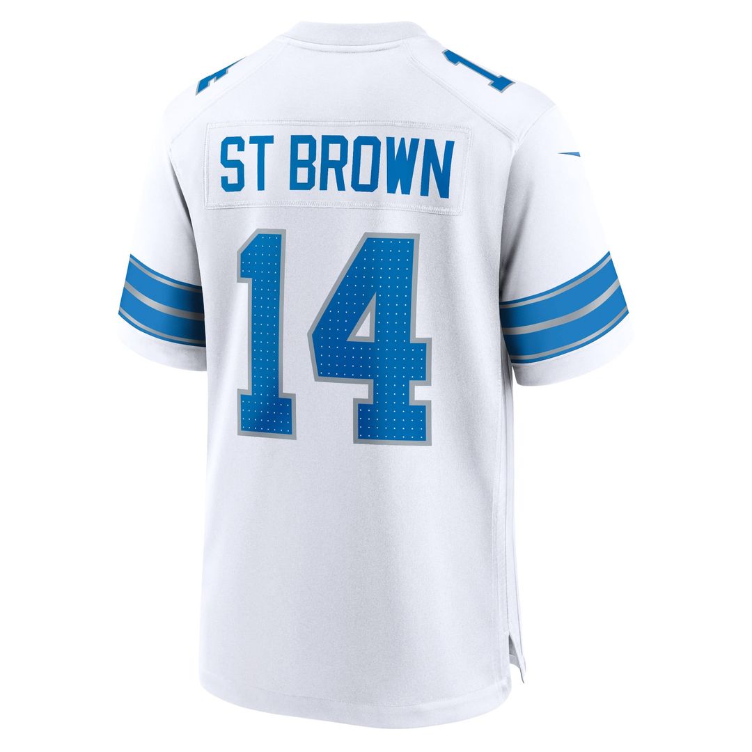 Men's Nike Detroit Lions Amon-Ra St. Brown Blue Game NFL Jersey