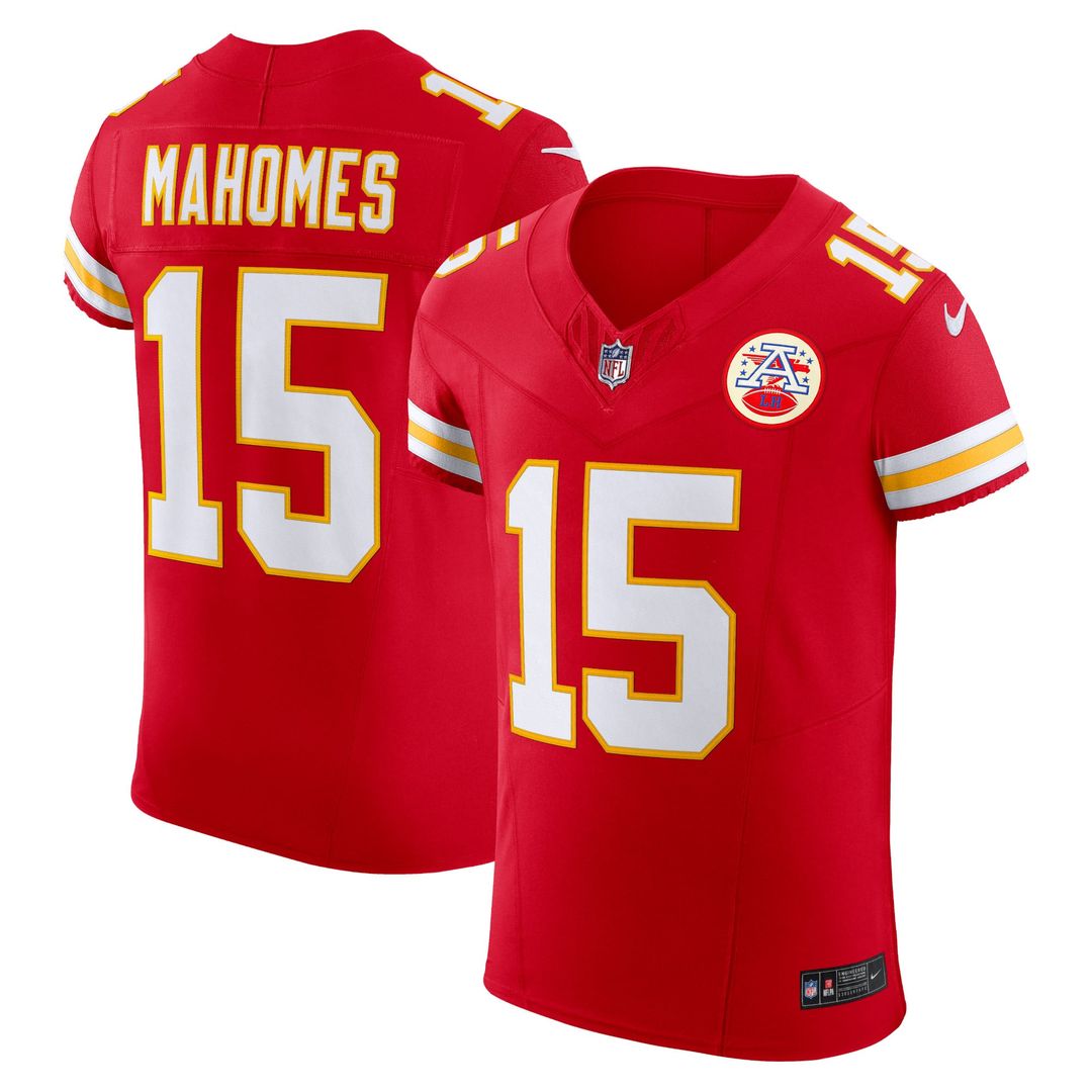 Men's Nike Kansas City Chiefs Patrick Mahomes Red Vapor F.U.S.E. Elite NFL Jersey