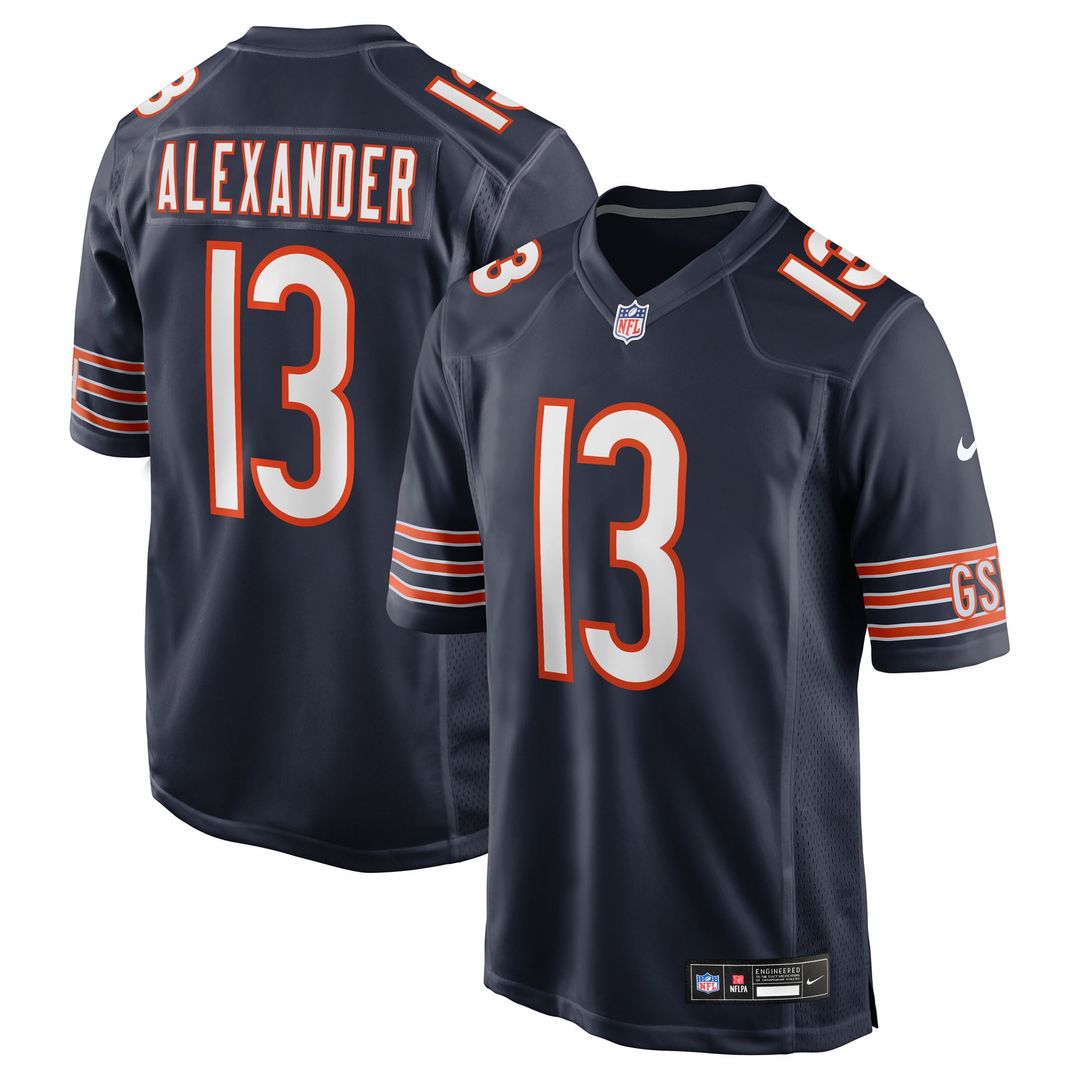 Men's Nike Chicago Bears Maurice Alexander Navy Team Game NFL Jersey