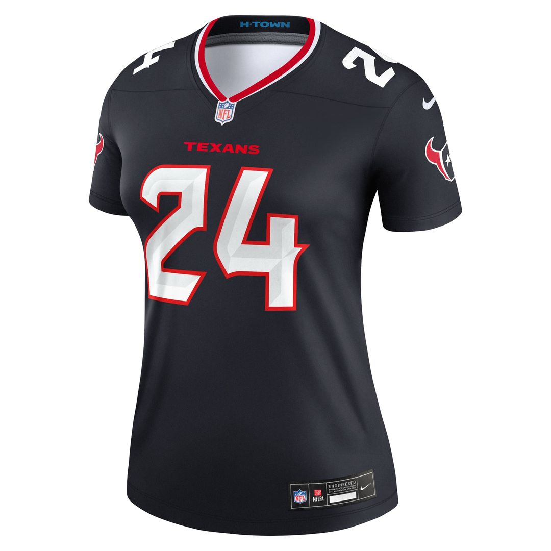 Women's Nike Houston Texans Derek Stingley Jr. Navy Legend Player NFL Performance Top