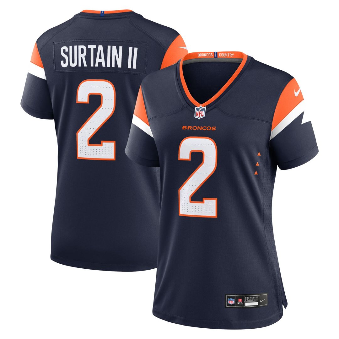 Women's Nike Denver Broncos Patrick Surtain II Orange Team Game NFL Jersey