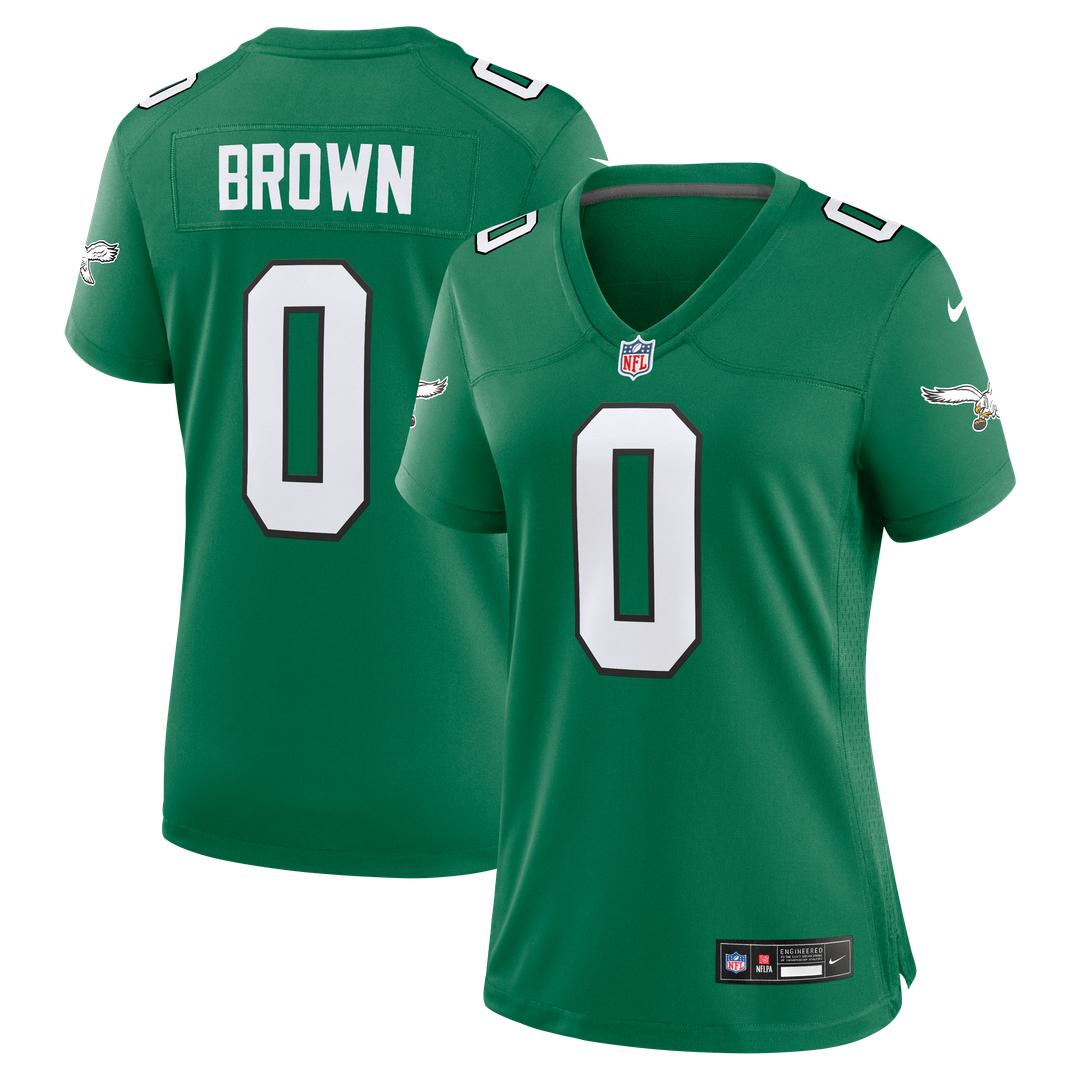 Women's Nike Philadelphia Eagles Marquise Brown Midnight Green Team Game NFL Jersey