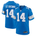 Men's Nike Detroit Lions Amon-Ra St. Brown Blue Game NFL Jersey