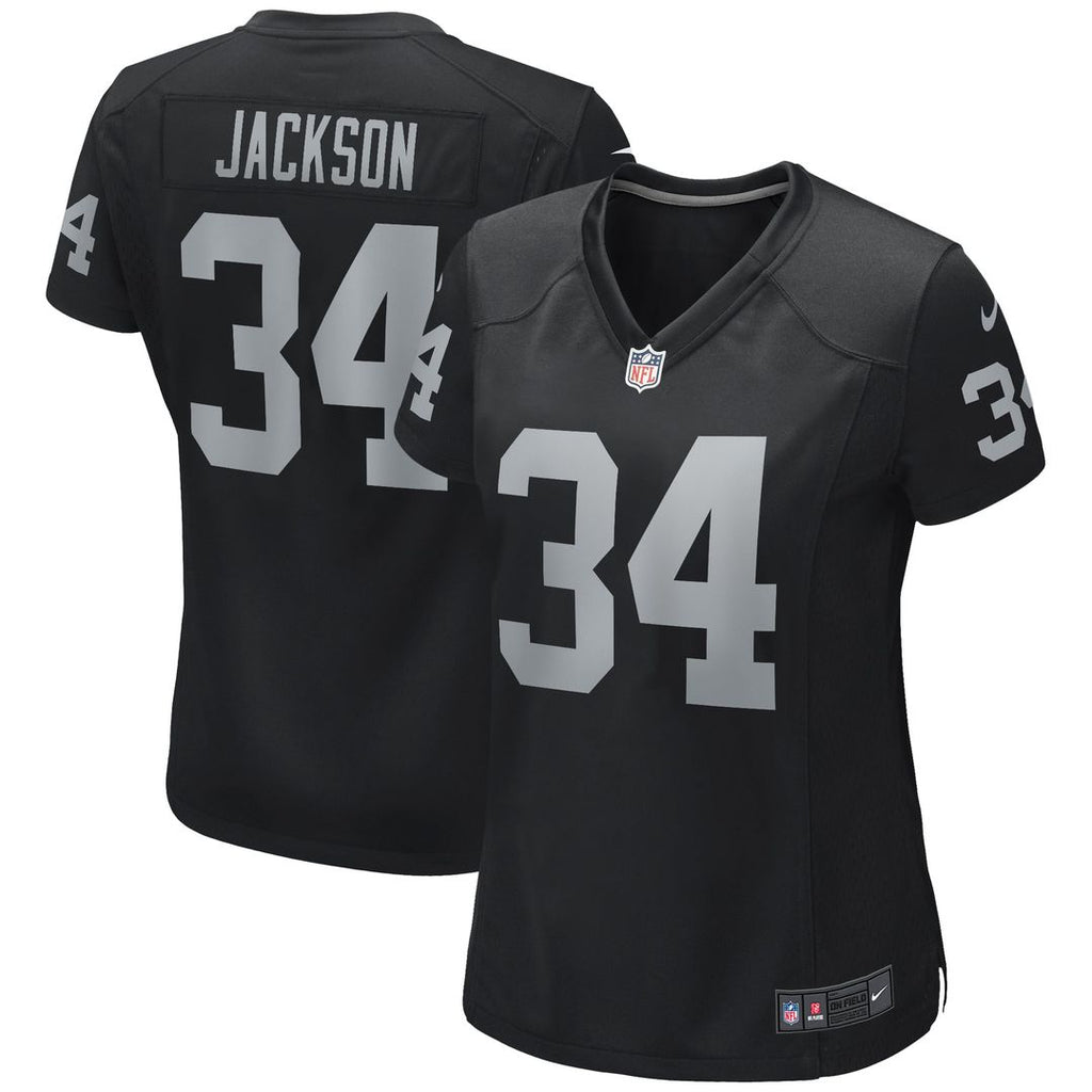 Women's Nike Las Vegas Raiders Bo Jackson Black Game Retired Player NFL Jersey