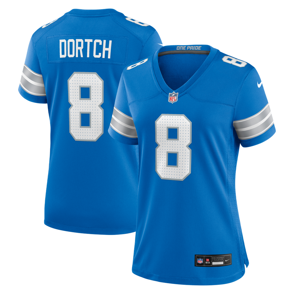 Women's Nike Detroit Lions Greg Dortch Blue Team Game NFL Jersey