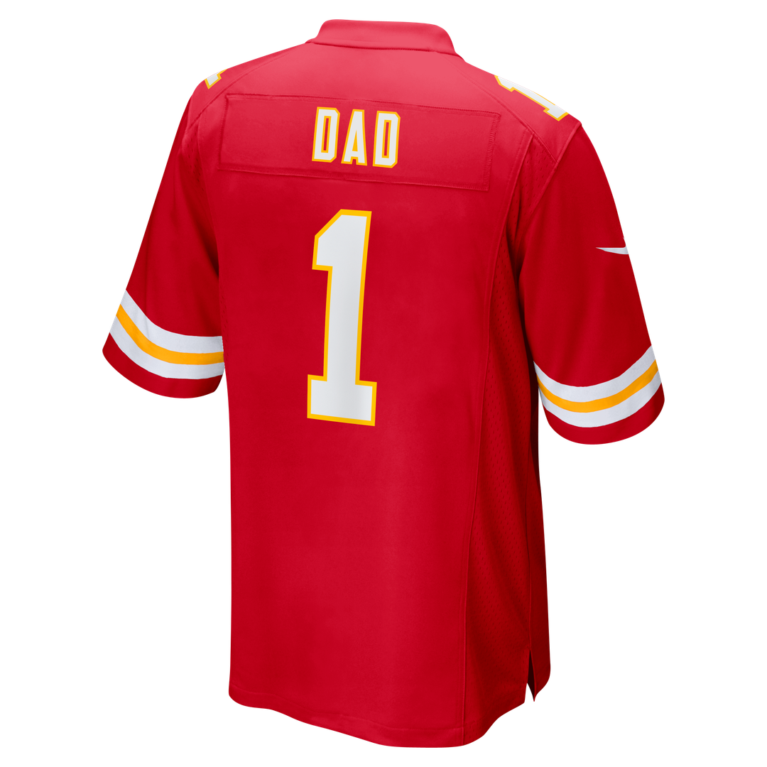 Men's Nike Kansas City Chiefs Number 1 Dad Red Game NFL Jersey