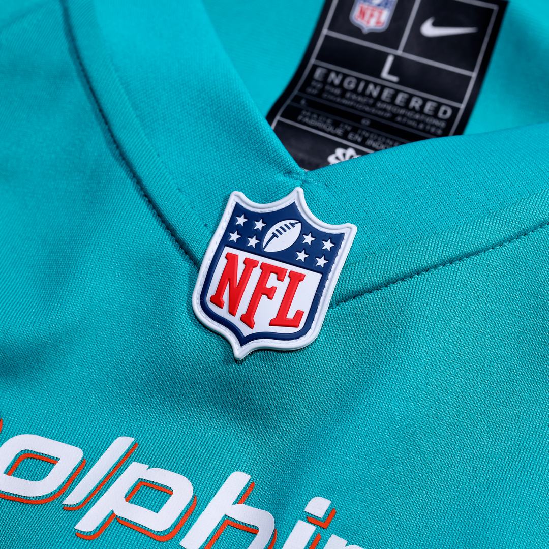 Men's Nike Miami Dolphins Jordyn Brooks Aqua Game NFL Jersey