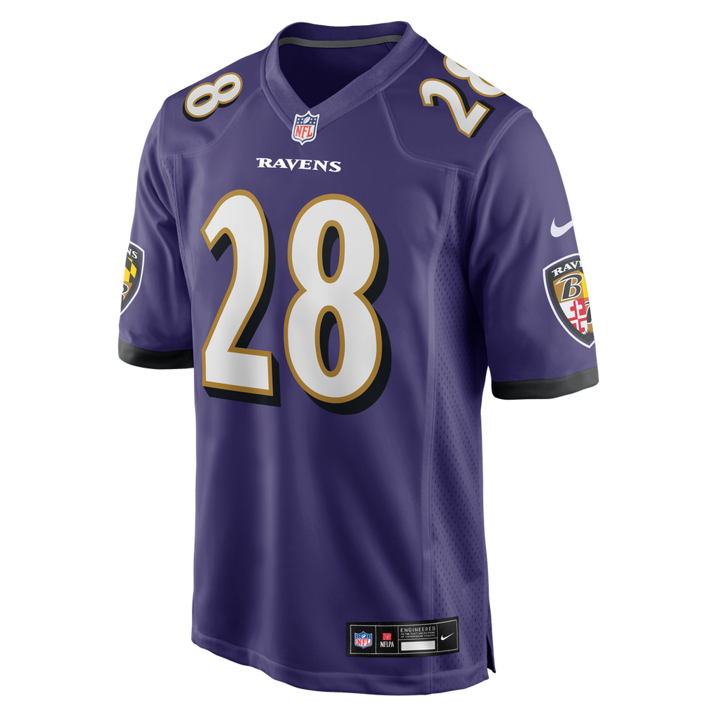 Men's Nike Baltimore Ravens Taven Bryan Purple Team Game NFL Jersey