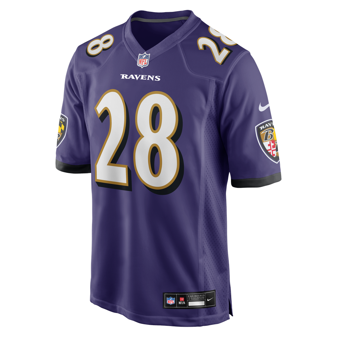 Men's Nike Baltimore Ravens Taven Bryan Purple Team Game NFL Jersey