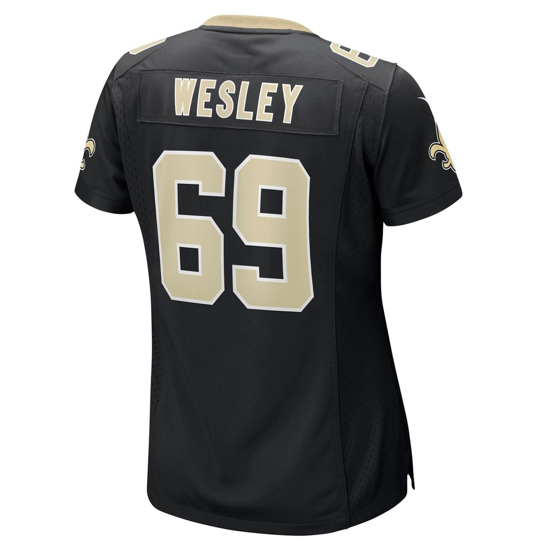 Women's Nike New Orleans Saints Barry Wesley Black Team Game NFL Jersey