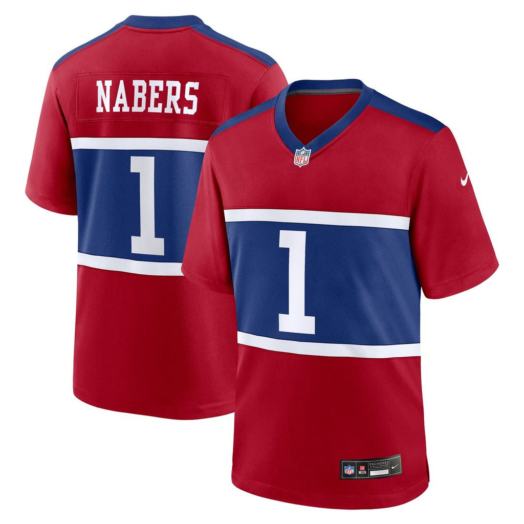 Youth Nike New York Giants Malik Nabers Red Game NFL Jersey