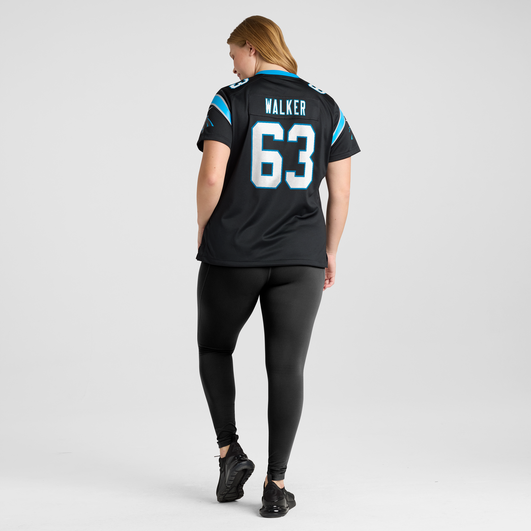 Women's Nike Carolina Panthers Rasheed Walker Black Team Game NFL Jersey