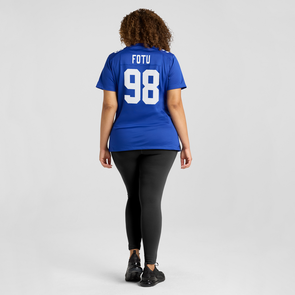 Women's Nike New York Giants Leki Fotu Royal Team Game NFL Jersey