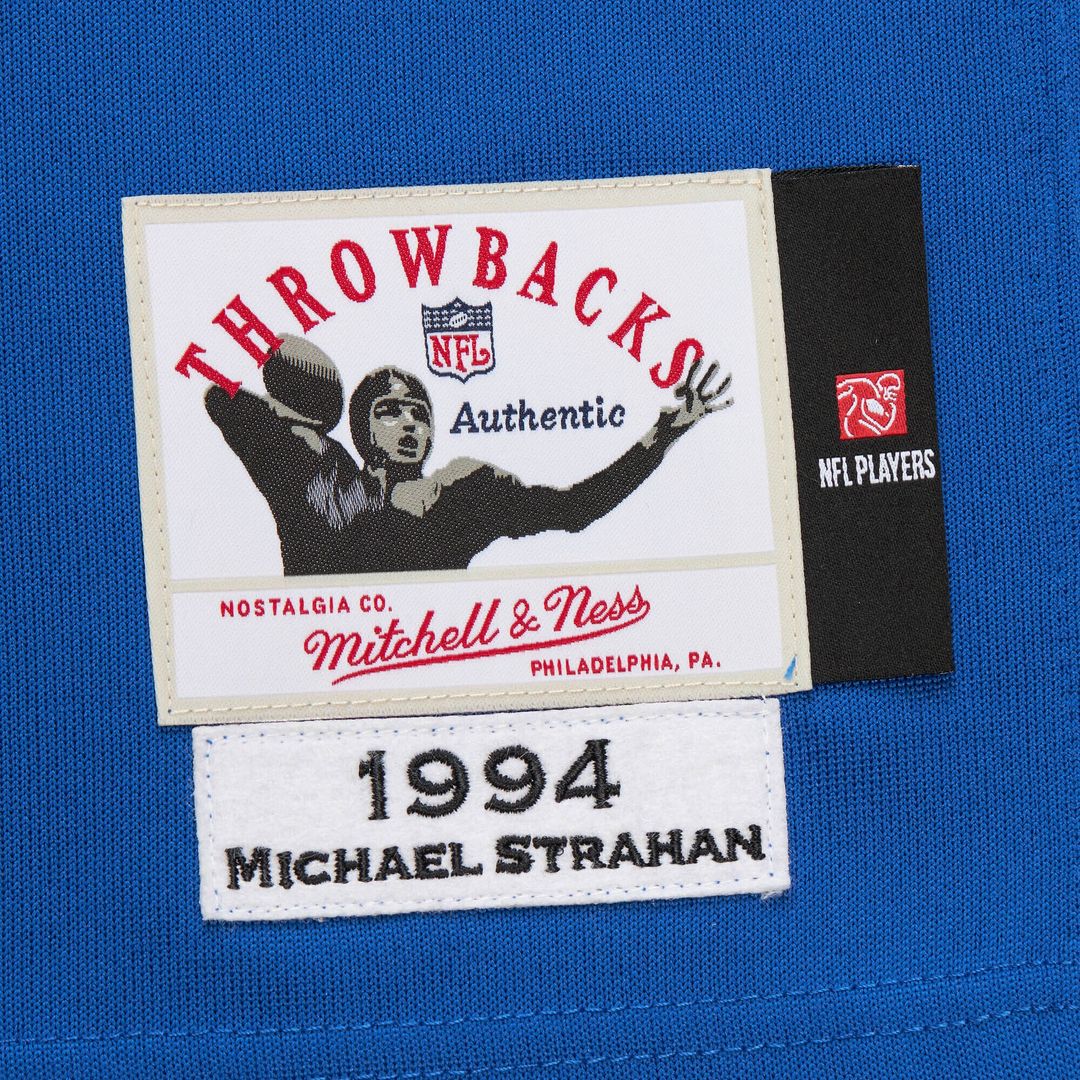 Men's Mitchell & Ness New York Giants Michael Strahan Royal 1994 Authentic Throwback Retired Player NFL Jersey