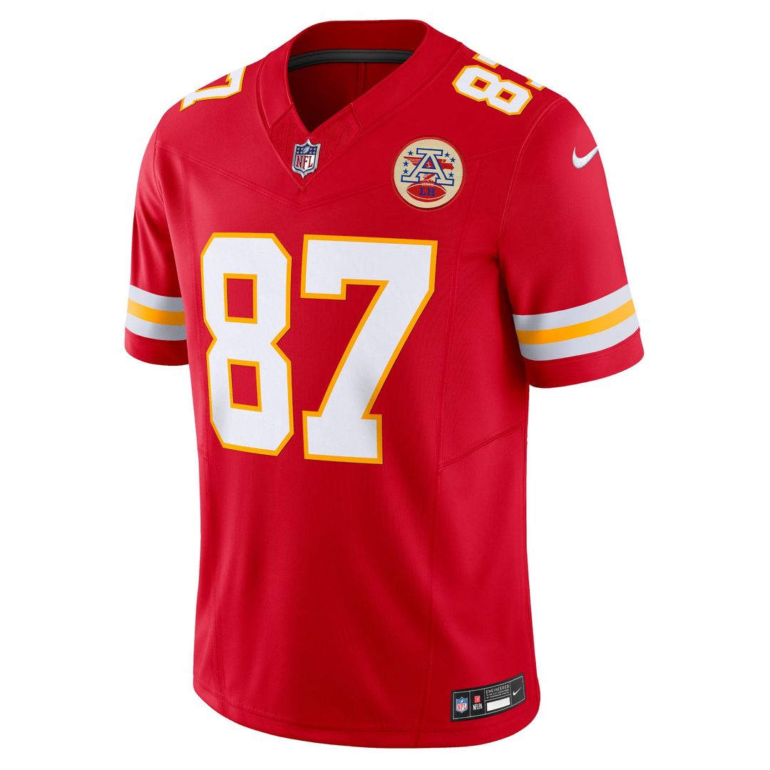 Men's Nike Kansas City Chiefs Travis Kelce Red Vapor F.U.S.E. Limited NFL Jersey