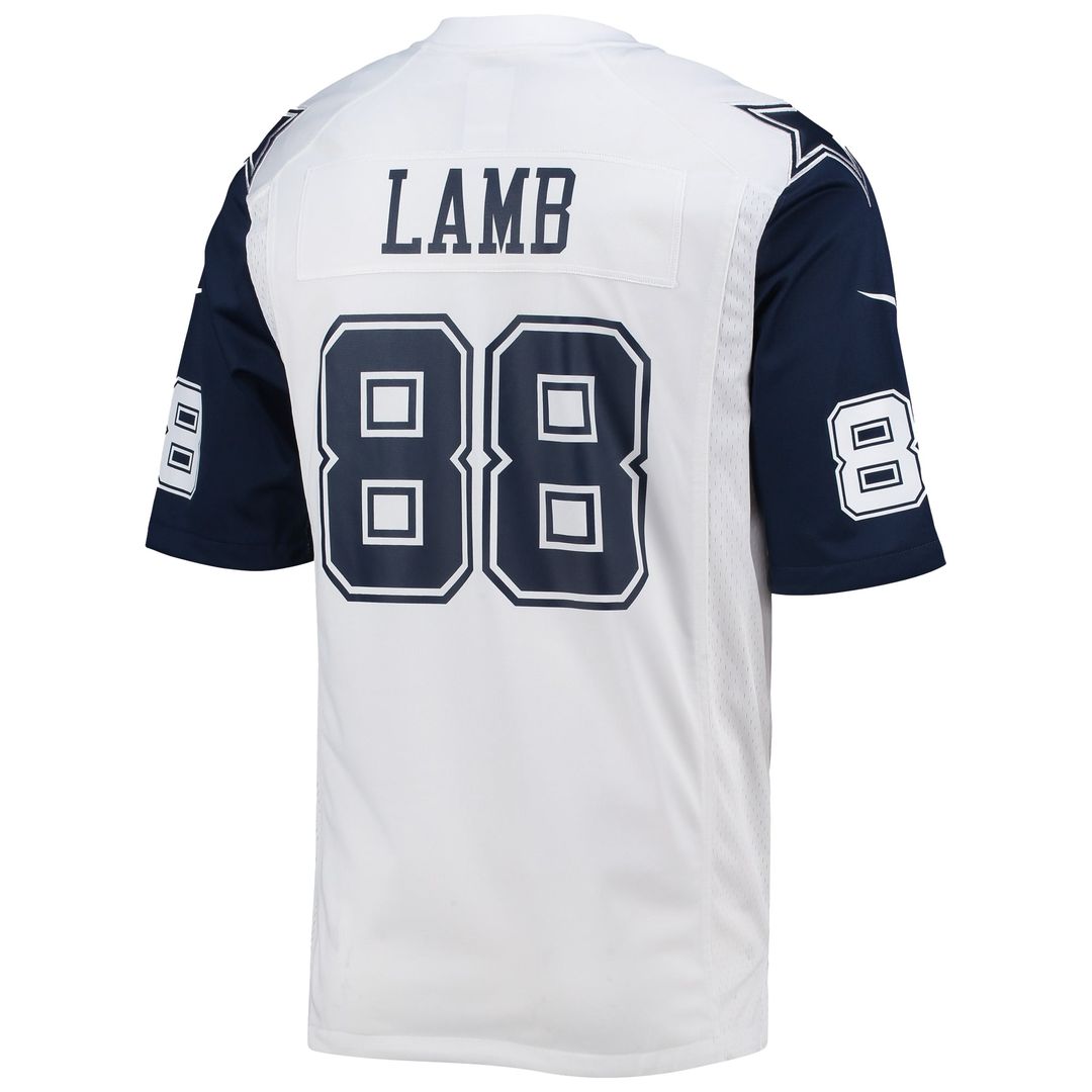 Men's Nike Dallas Cowboys CeeDee Lamb White Alternate Game Team NFL Jersey