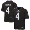 Youth Nike Baltimore Ravens Zay Flowers Black Alternate Game NFL Jersey