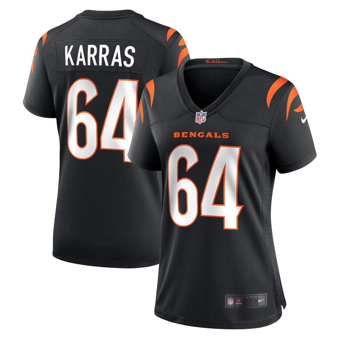 Women's Nike Cincinnati Bengals Ted Karras Black Game Player NFL Jersey