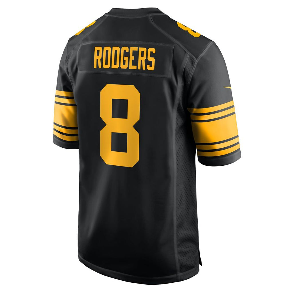 Men's Nike Pittsburgh Steelers Aaron Rodgers Black Alternate Game NFL Jersey
