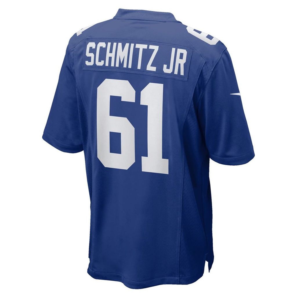 Men's Nike New York Giants John Michael Schmitz Jr. Royal Team Game NFL Jersey