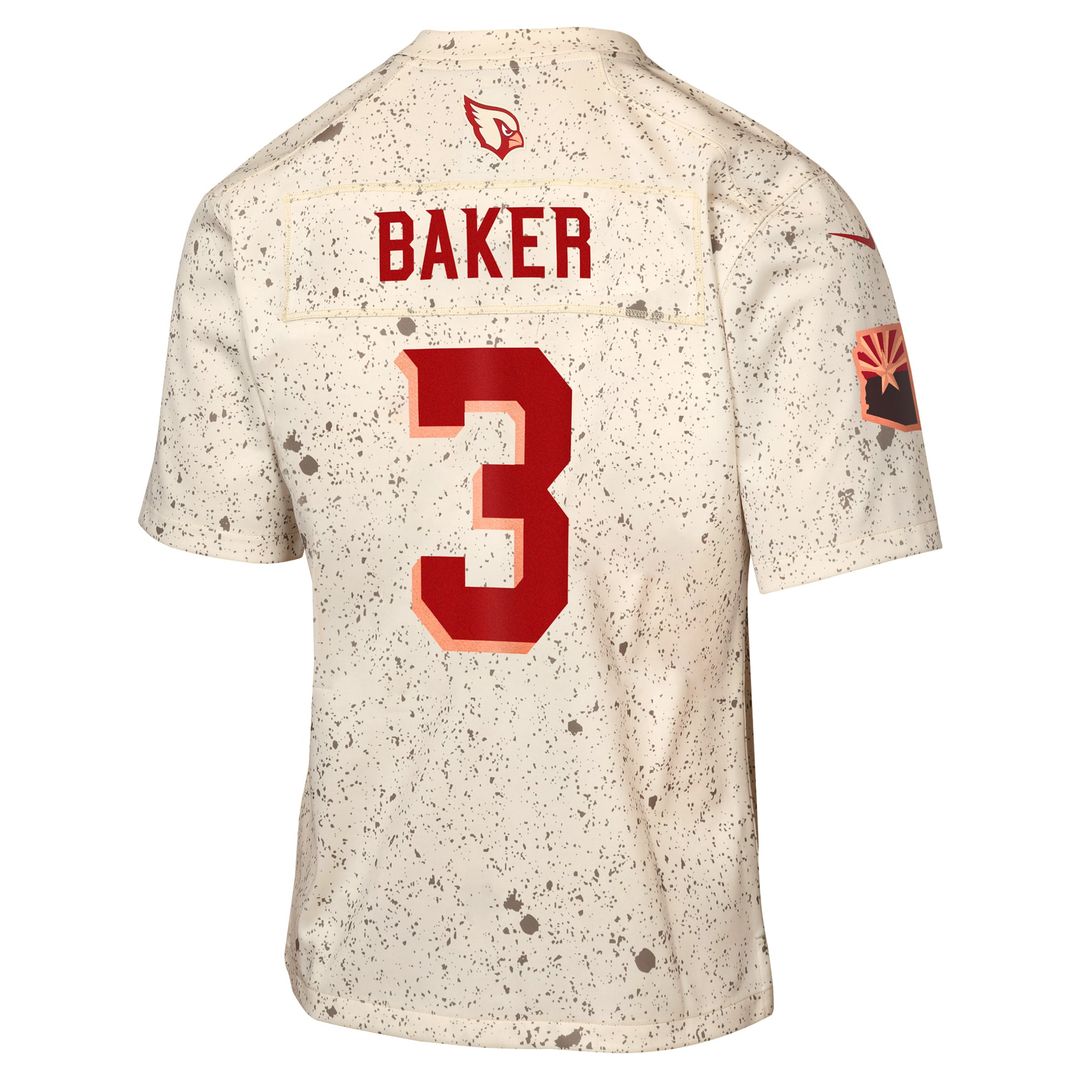 Youth Nike Arizona Cardinals Budda Baker Natural 2025 Rivalries Collection Game NFL Jersey
