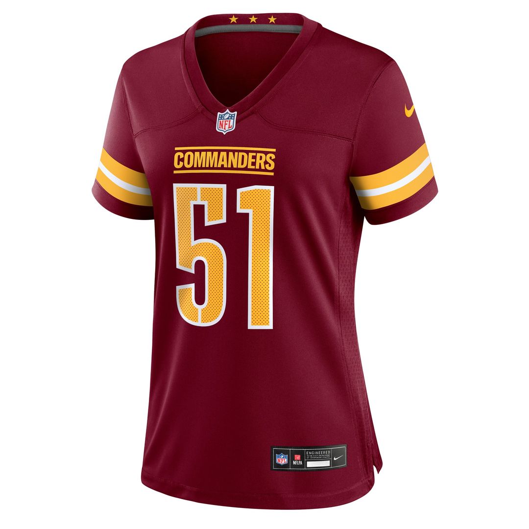 Women's Nike Washington Commanders Ale Kaho Burgundy Team Game NFL Jersey