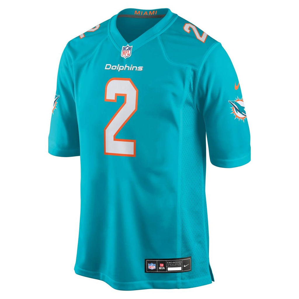 Men's Nike Miami Dolphins Malik Willis Aqua Game NFL Jersey