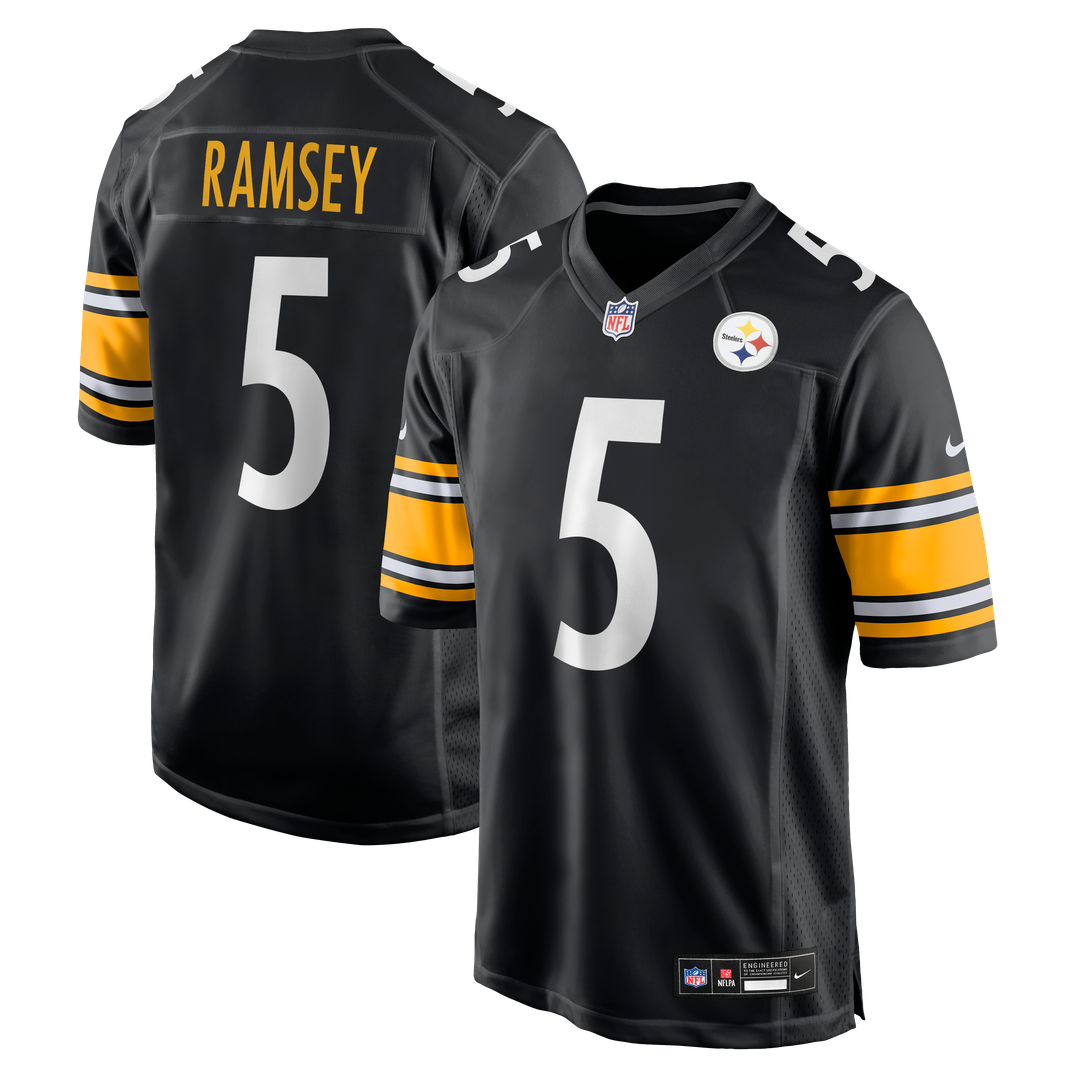 Men's Nike Pittsburgh Steelers Jalen Ramsey Black Team Game NFL Jersey