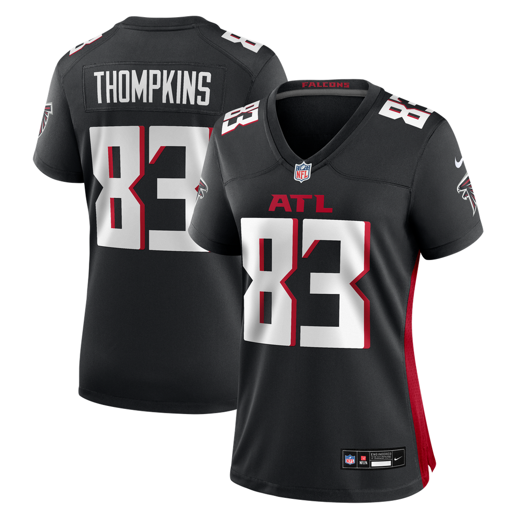 Women's Nike Atlanta Falcons Deven Thompkins Black Team Game NFL Jersey
