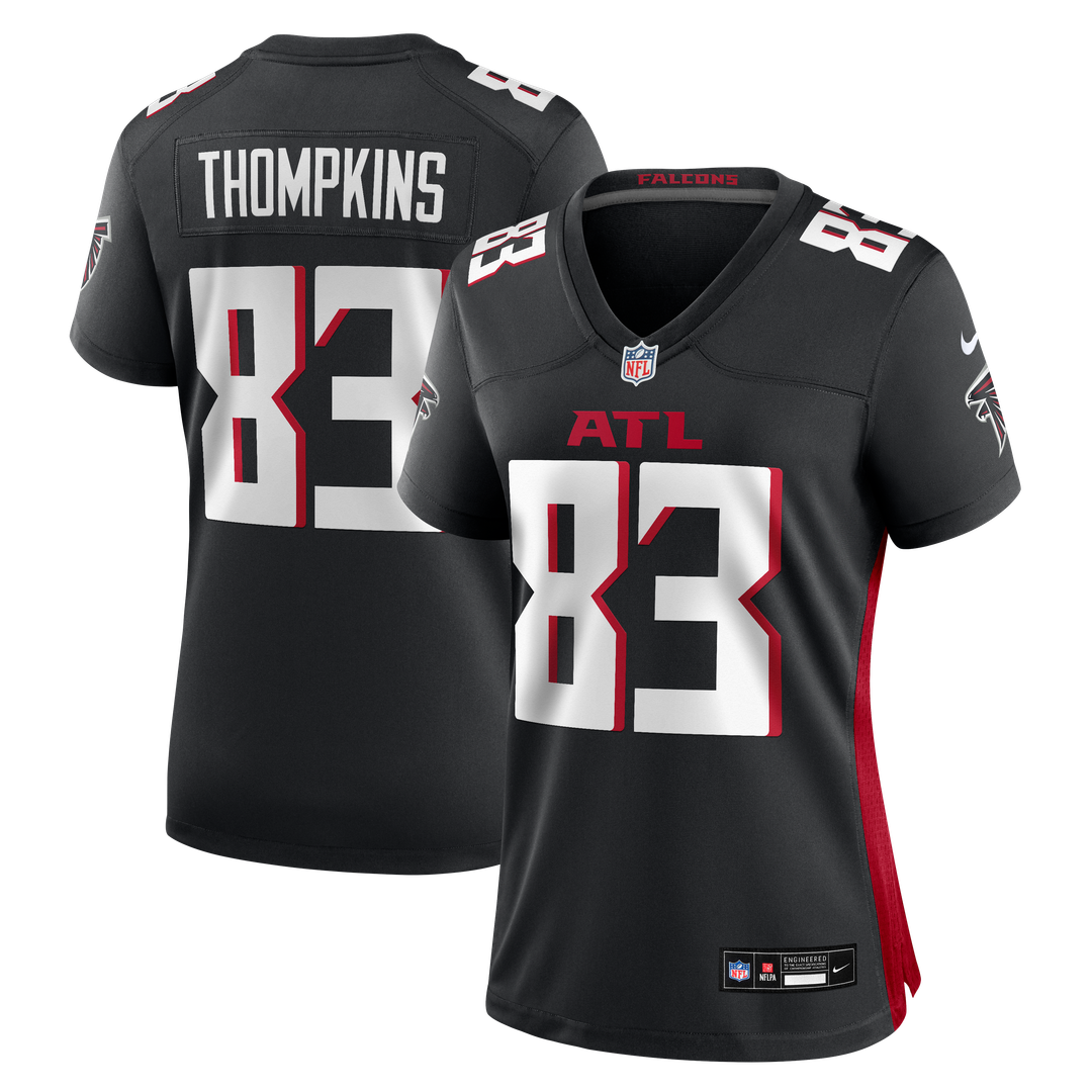 Women's Nike Atlanta Falcons Deven Thompkins Black Team Game NFL Jersey