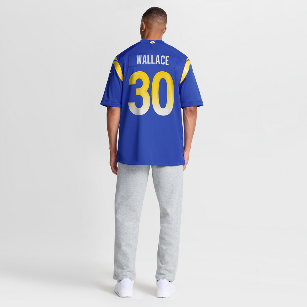 Men's Nike Los Angeles Rams Josh Wallace Royal Game NFL Jersey
