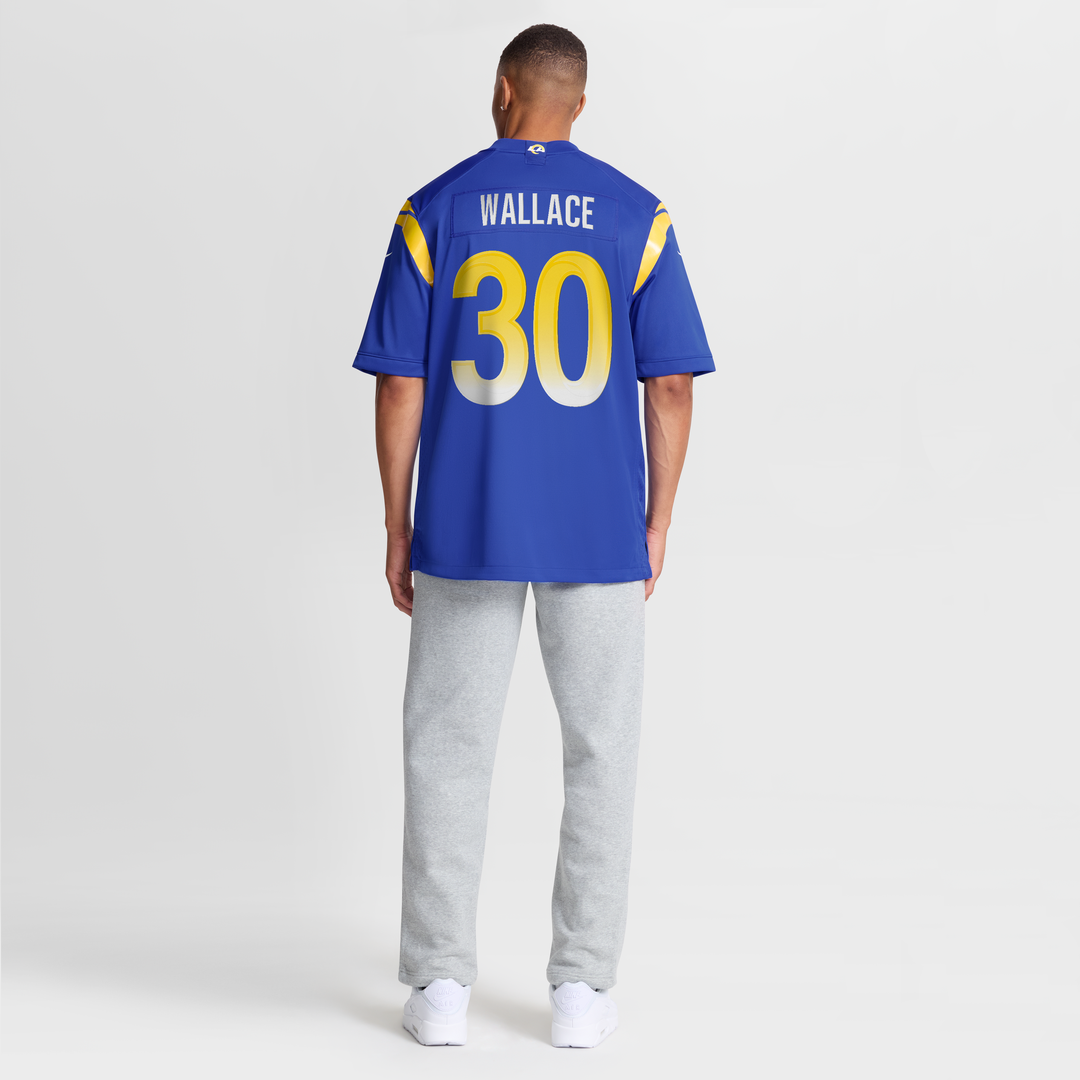Men's Nike Los Angeles Rams Josh Wallace Royal Game NFL Jersey