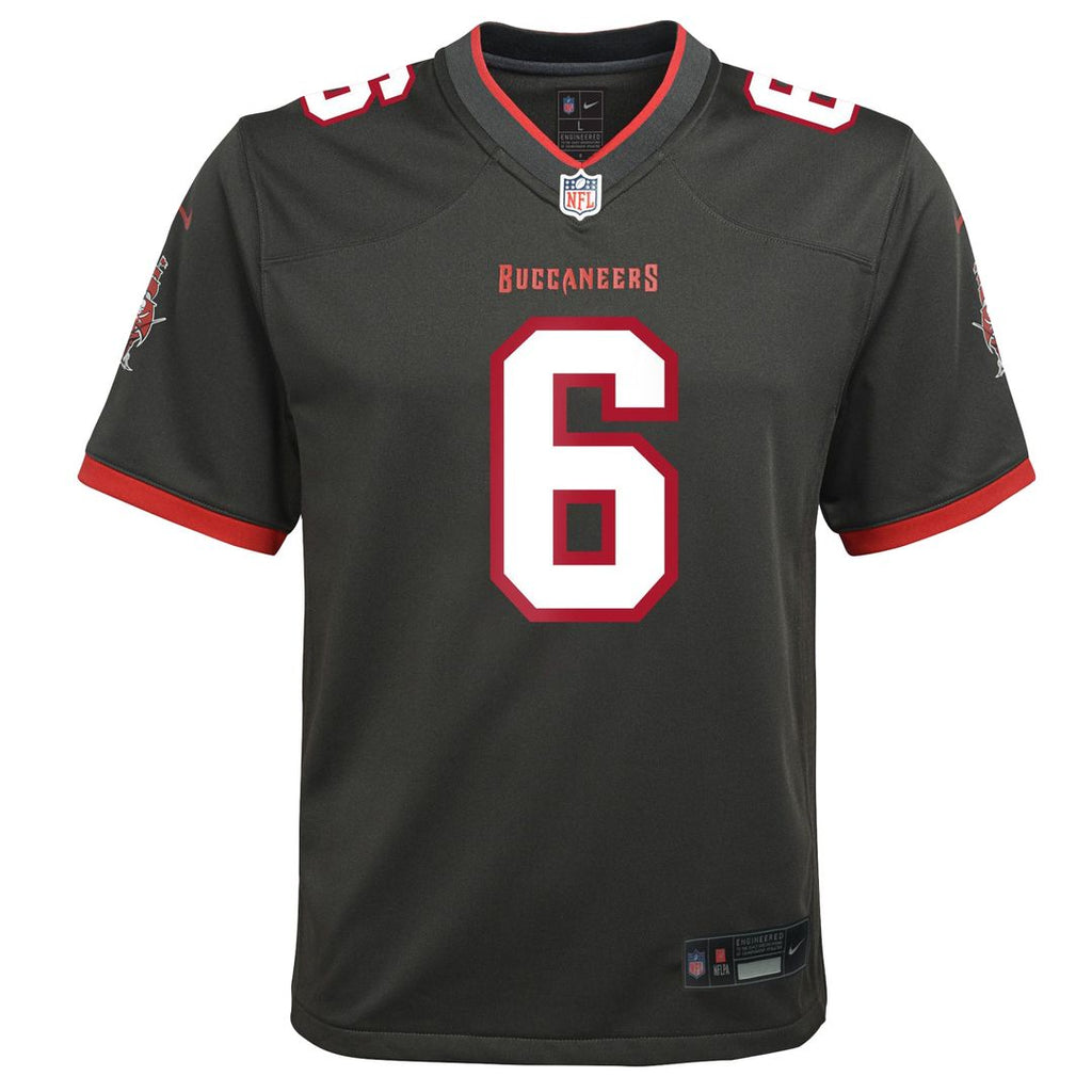 Youth Nike Tampa Bay Buccaneers Baker Mayfield Orange Alternate Game NFL Jersey