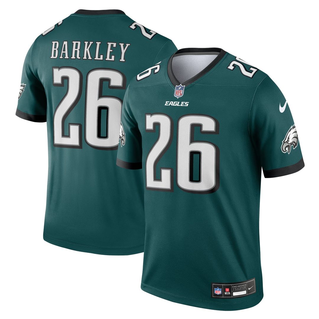 Men's Nike Philadelphia Eagles Saquon Barkley Kelly Green Legend Player NFL Performance Top