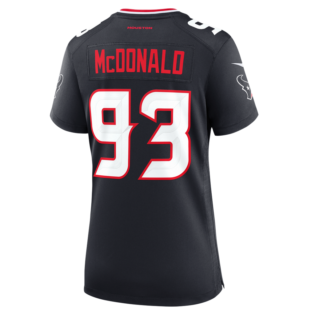 Women's Nike Houston Texans Kayden McDonald Navy Team Game NFL Jersey