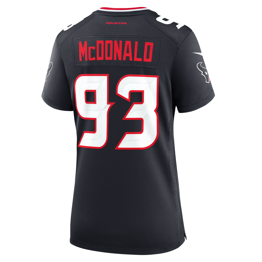 Women's Nike Houston Texans Kayden McDonald Navy Team Game NFL Jersey