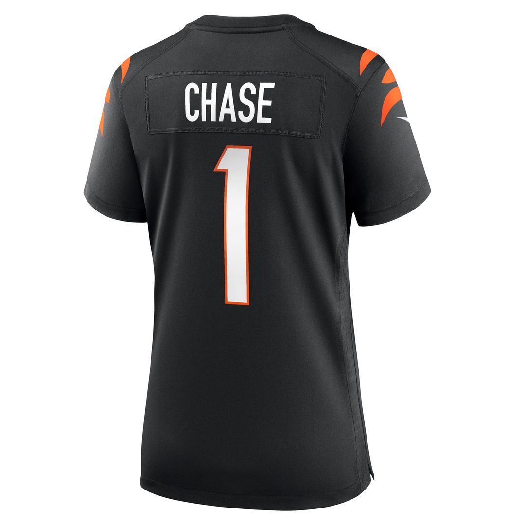 Women's Nike Cincinnati Bengals Ja'Marr Chase Black Game NFL Jersey
