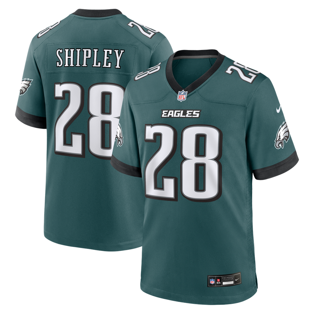 Men's Nike Philadelphia Eagles Will Shipley Midnight Green Team Game NFL Jersey