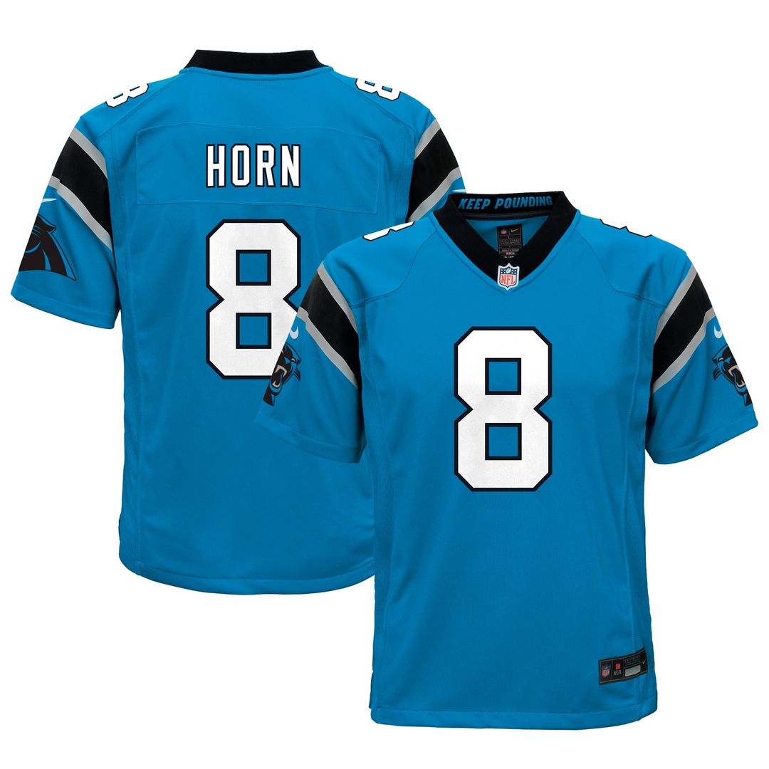 Youth Nike Carolina Panthers Jaycee Horn Black Game NFL Jersey