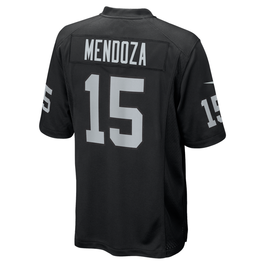 Men's Nike Las Vegas Raiders Fernando Mendoza Black 2026 NFL Draft First Round Pick No. 1 Team Game NFL Jersey