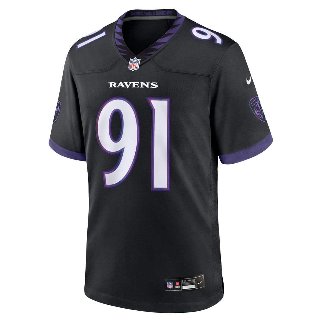 Men's Nike Baltimore Ravens Trey Hendrickson Purple Team Game NFL Jersey