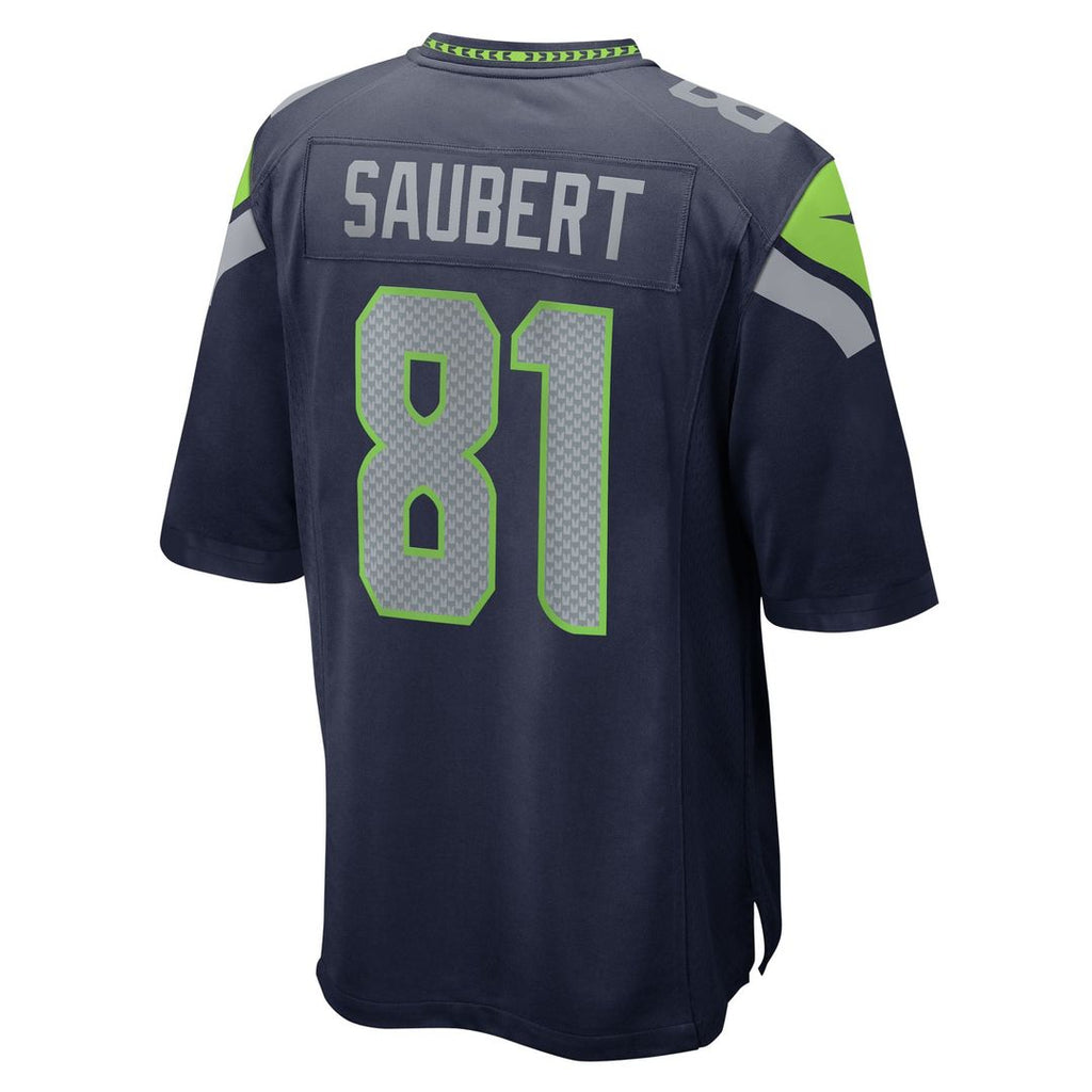 Men's Nike Seattle Seahawks Eric Saubert College Navy Team Game NFL Jersey