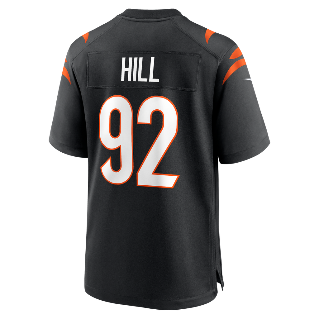 Men's Nike Cincinnati Bengals B.J. Hill Black Game NFL Jersey