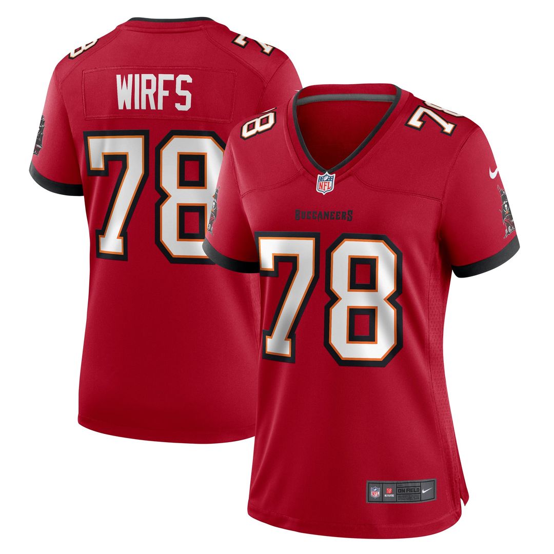 Women's Nike Tampa Bay Buccaneers Tristan Wirfs Red Team Game NFL Jersey