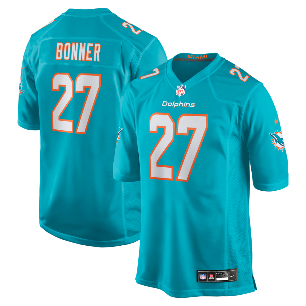 Men's Nike Miami Dolphins Ethan Bonner Aqua Game NFL Jersey