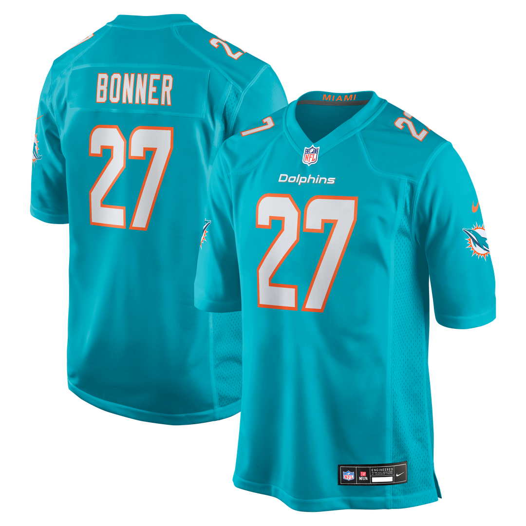 Men's Nike Miami Dolphins Ethan Bonner Aqua Game NFL Jersey