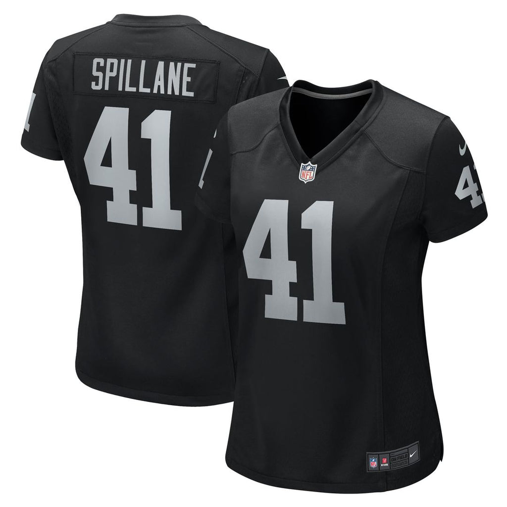 Women's Nike Las Vegas Raiders Robert Spillane Black Game Player NFL Jersey