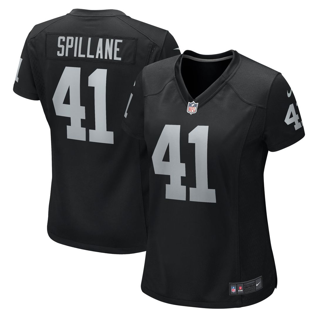 Women's Nike Las Vegas Raiders Robert Spillane Black Game Player NFL Jersey